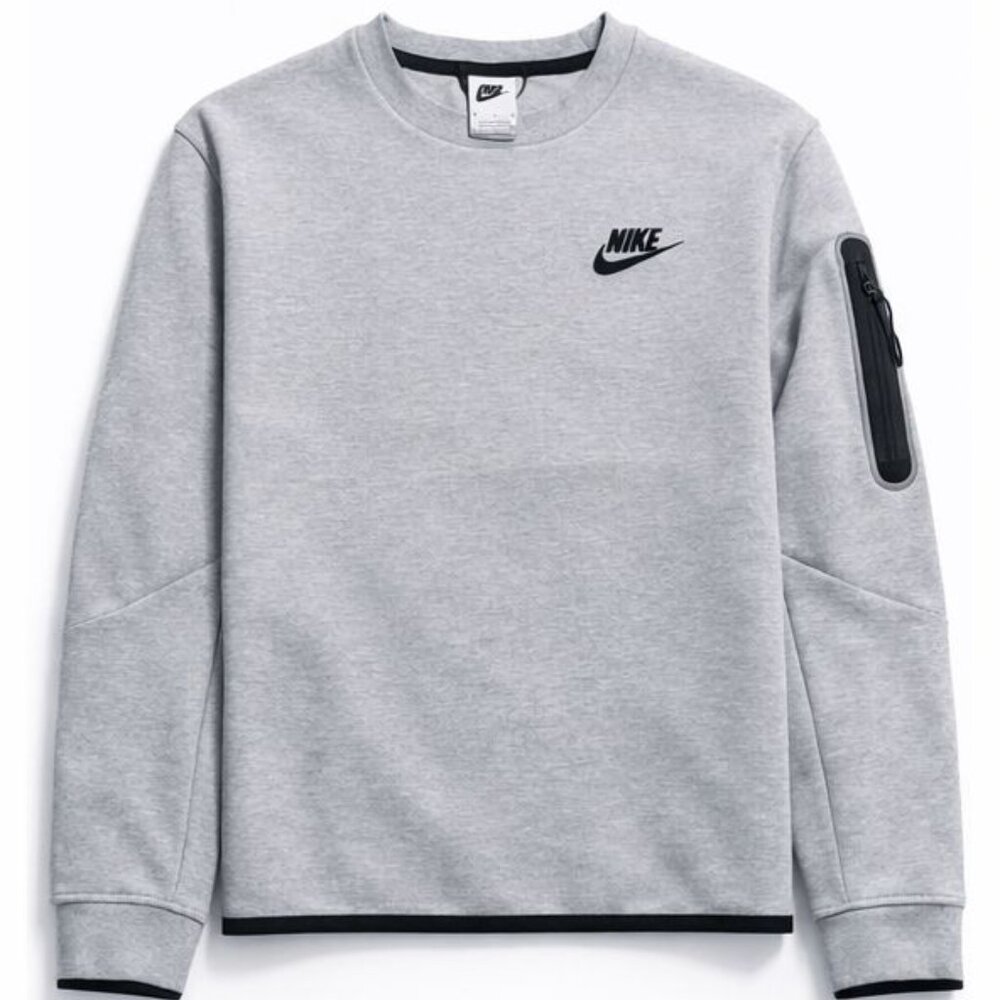 Nike Tech Fleece Style Crewneck Sweatshirt Grey Size : Medium Minimal